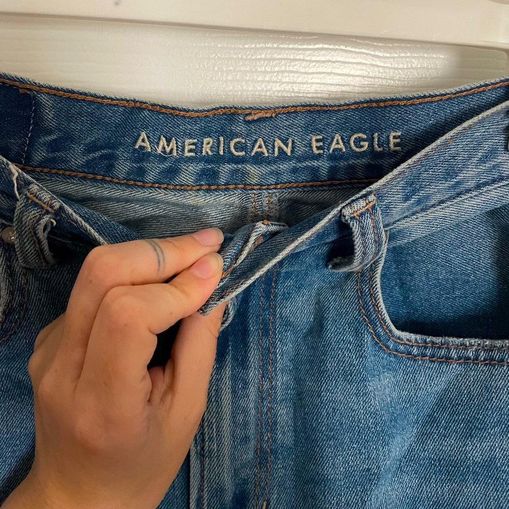 Ripped blue mom jeans from American Eagle